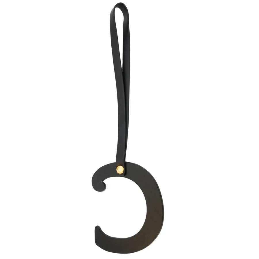 商品Burberry|Burberry Black / Light Gold C Studded Leather Alphabet Ladies Bag Charm,价格¥335,第2张图片详细描述
