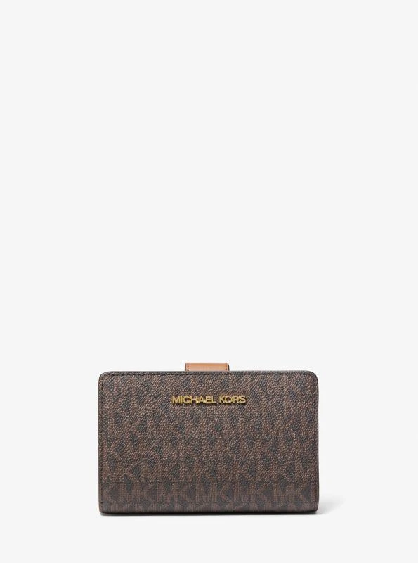 商品Michael Kors|Medium Signature Logo Wallet,价格¥600,第1张图片