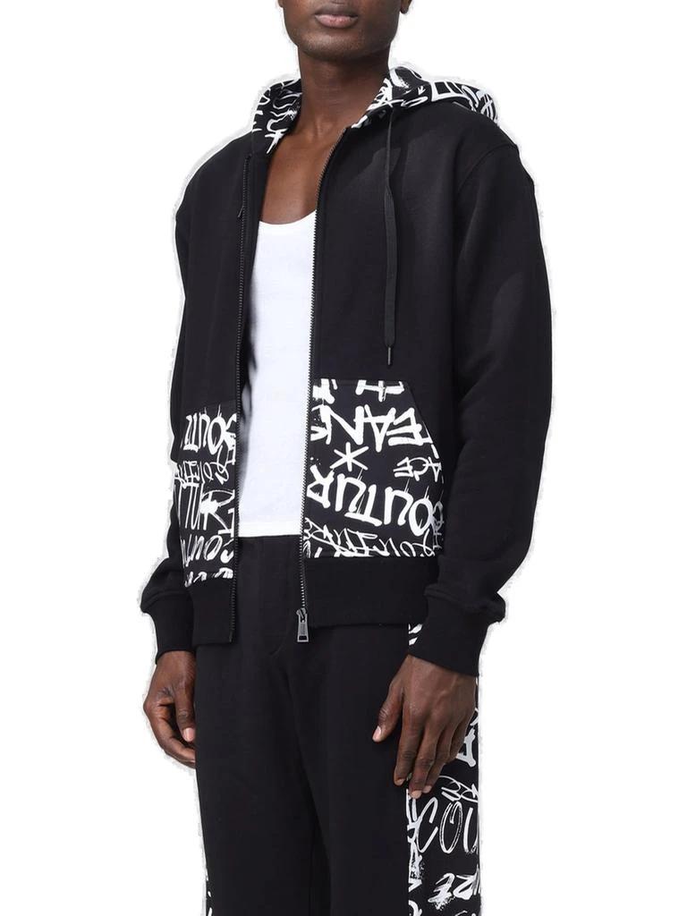 商品Versace|Versace Jeans Couture Graffiti-Printed Zip-Up Drawstring Hoodie,价格¥1495,第3张图片详细描述