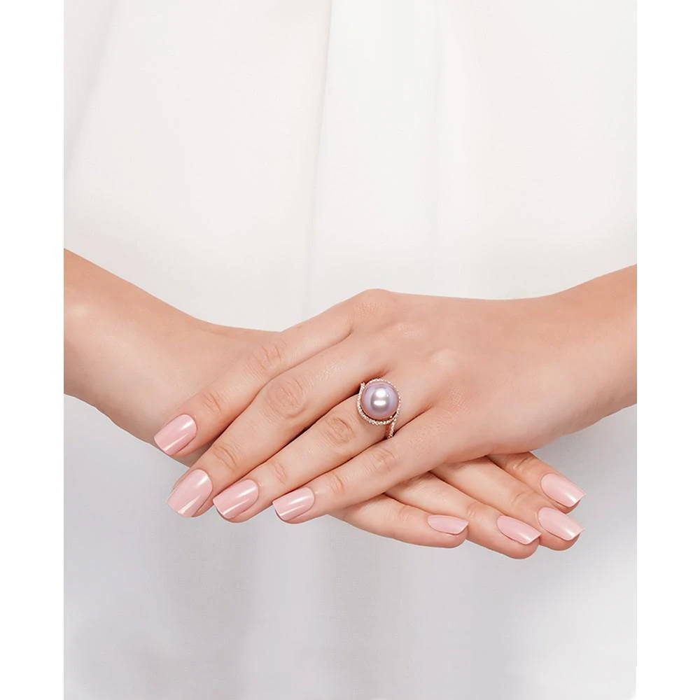 Pink Cultured Freshwater Ming Pearl (13mm) & Diamond (1/4 ct. t.w.) Ring in 14k Rose Gold 商品
