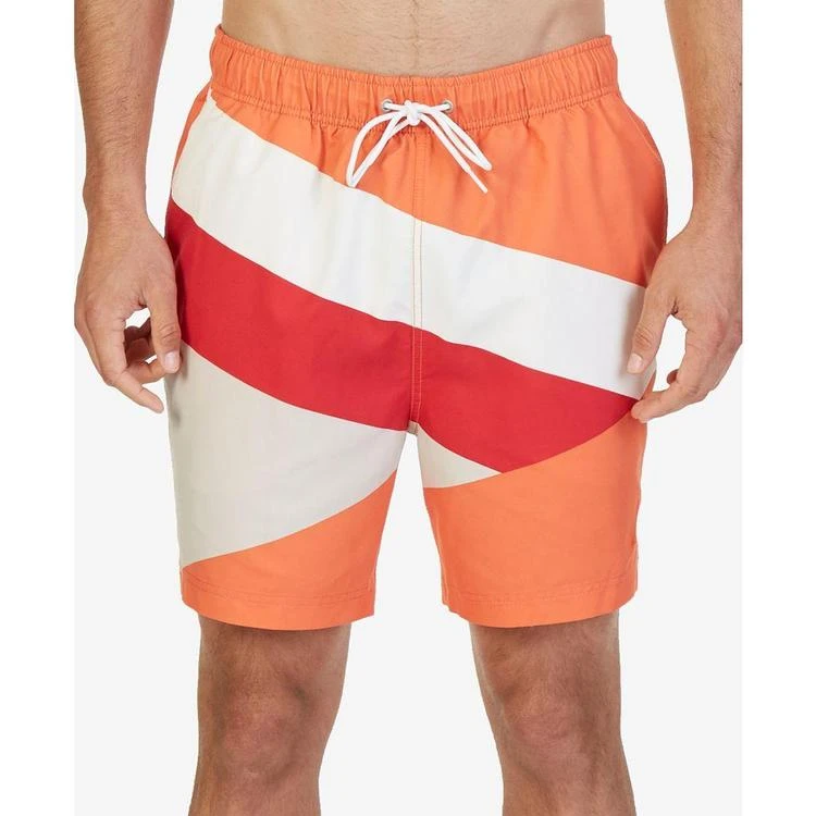 商品Nautica|Men's Coastal Colorblocked 7 1/2" Swim Trunks,价格¥208,第2张图片详细描述