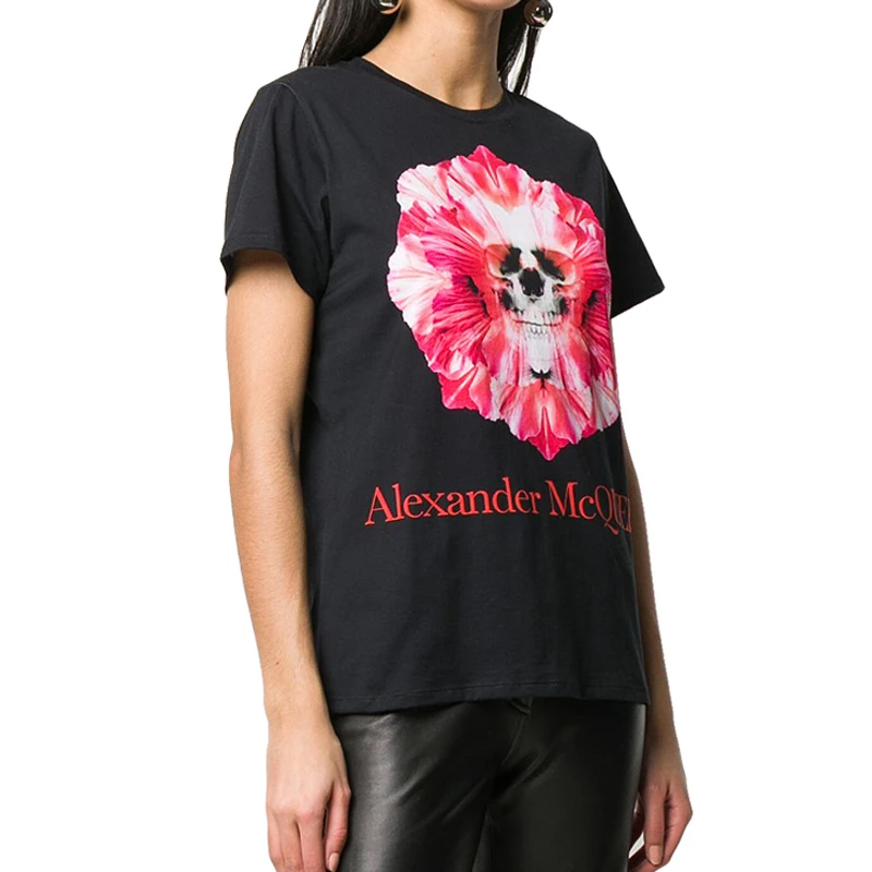 ALEXANDER MCQUEEN 拼色女士T恤 611029-QZAA8-0901 商品
