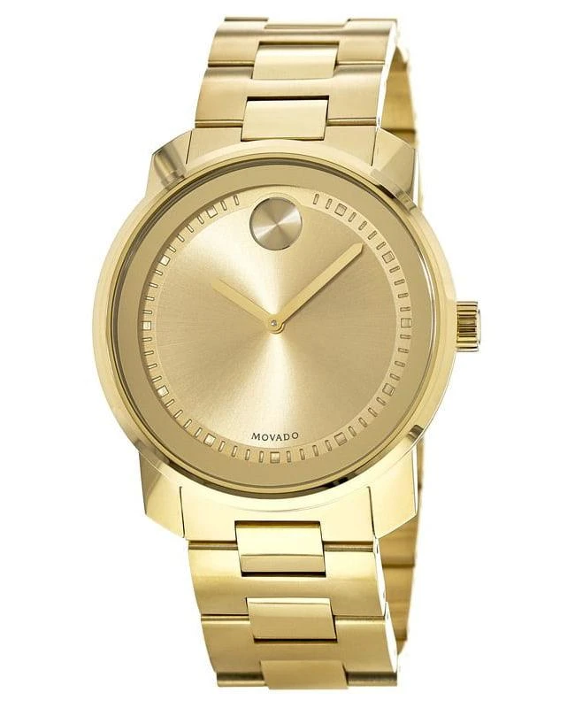 商品Movado|Movado Bold Yellow Gold Tone Men's Watch 3600258,价格¥4086,第1张图片