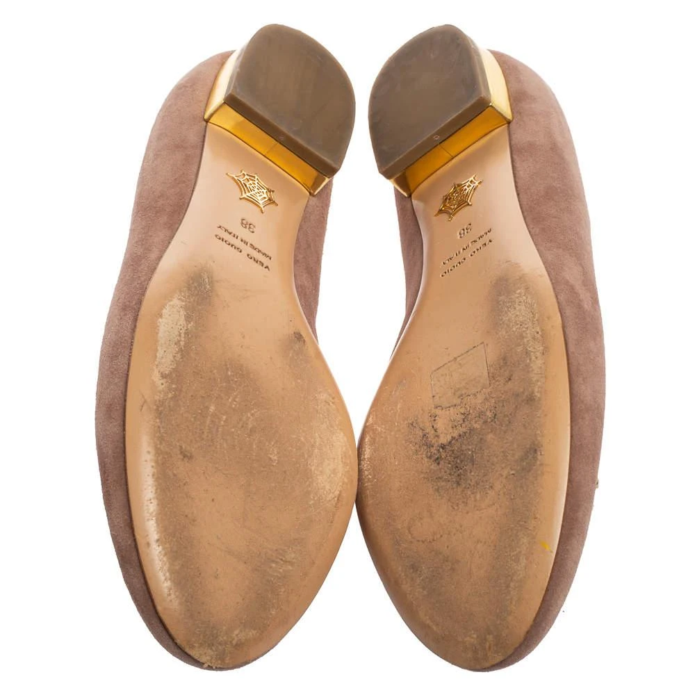 Charlotte Olympia Dusty Pink Suede Zodiac Virgo Ballet Flats Size 38 商品