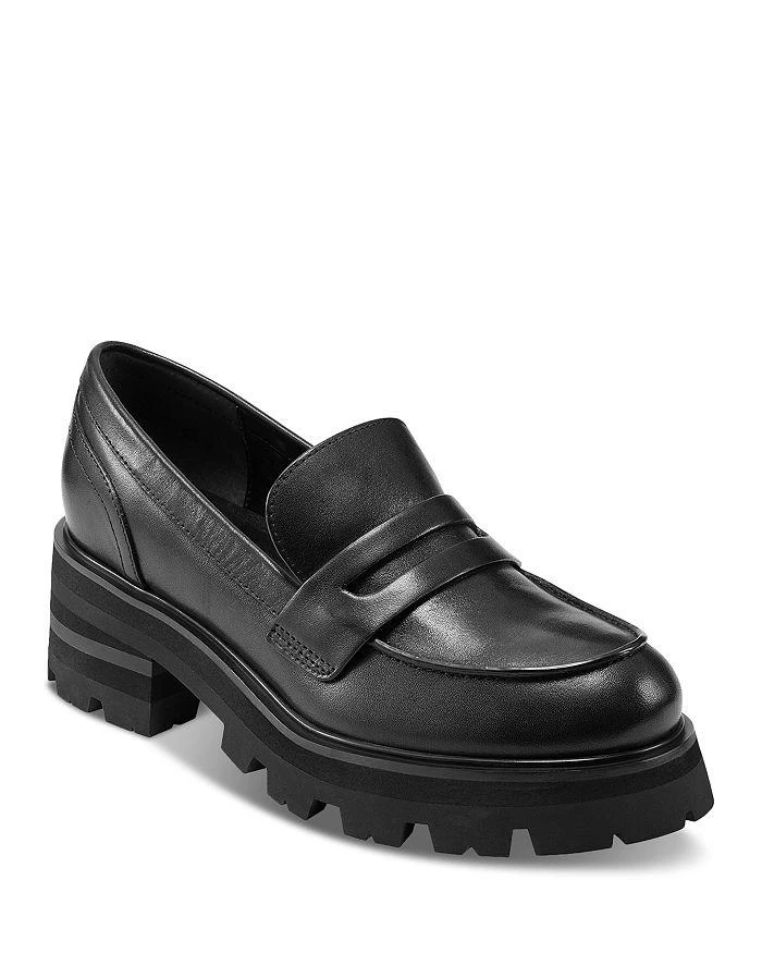 商品Marc Fisher|Women's Latika Almond Toe Platform Loafers,价格¥648,第1张图片
