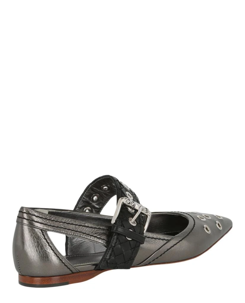 商品Bottega Veneta|Metallic Mary Jane Flats,价格¥2477,第3张图片详细描述