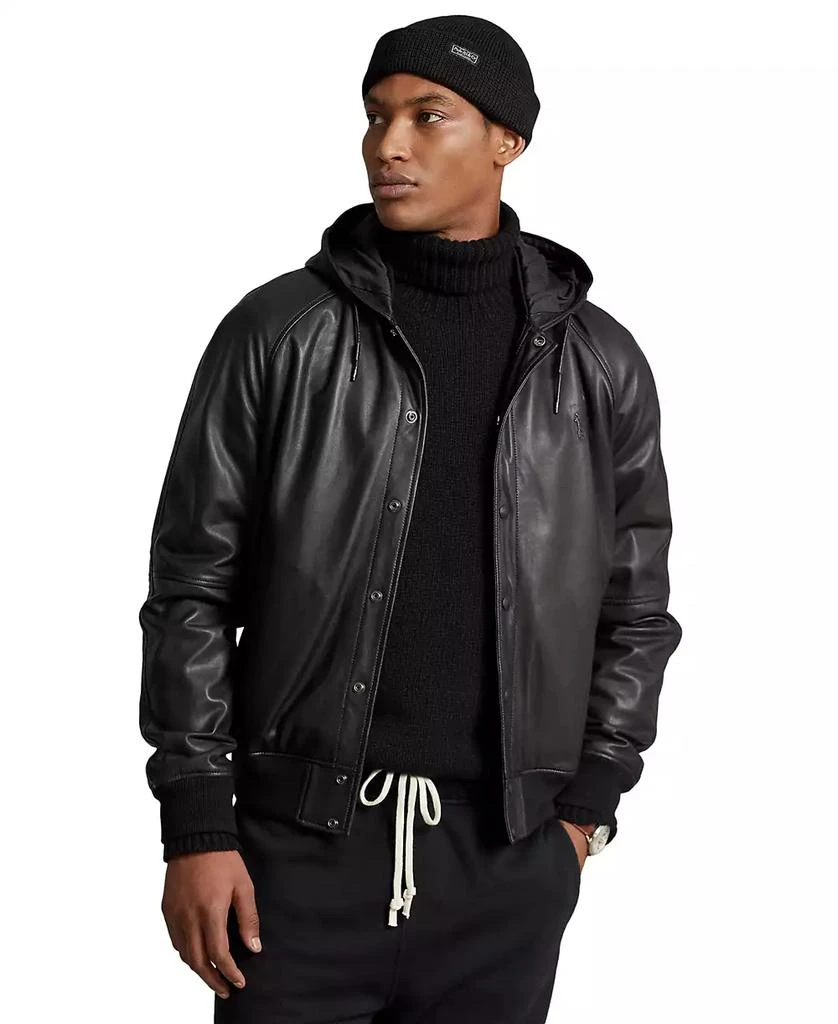 商品Ralph Lauren|Men's Leather Hooded Jacket,价格¥5956,第1张图片