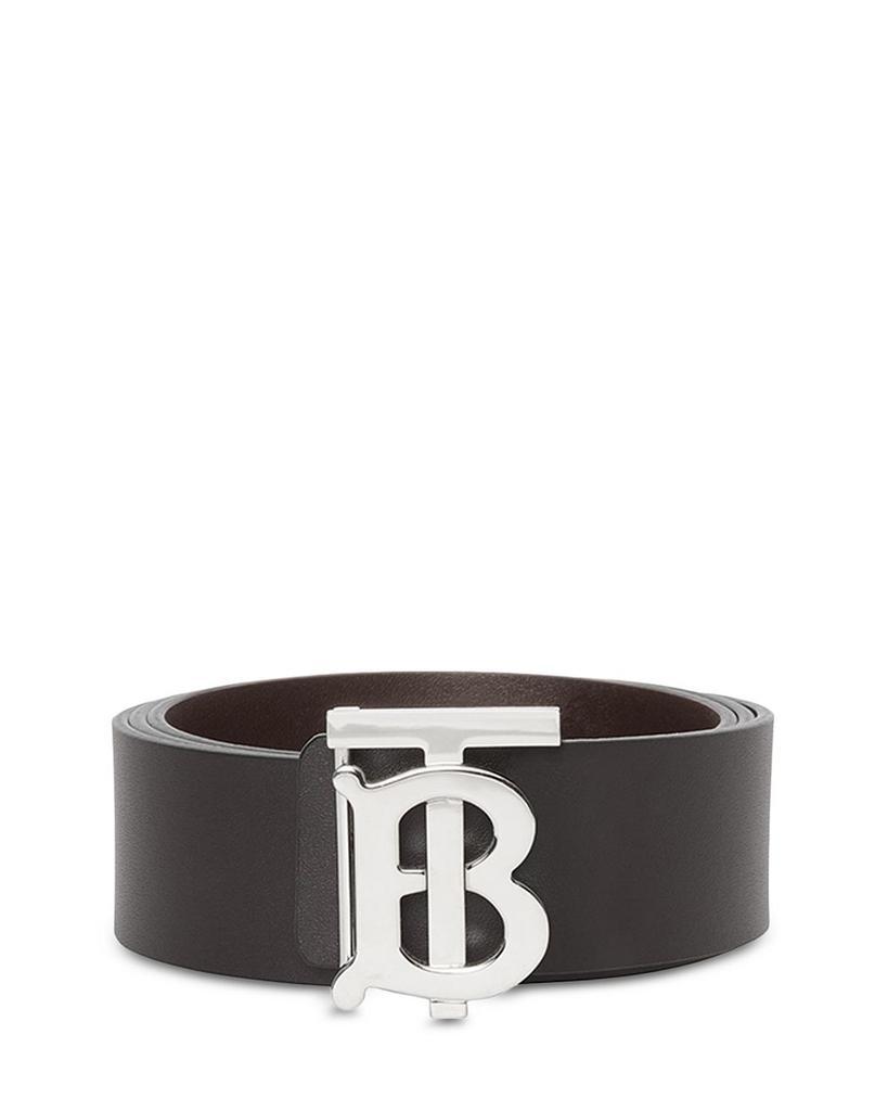 商品Burberry|Men's Reversible Monogram Plaque Buckle Leather Belt,价格¥4343,第1张图片