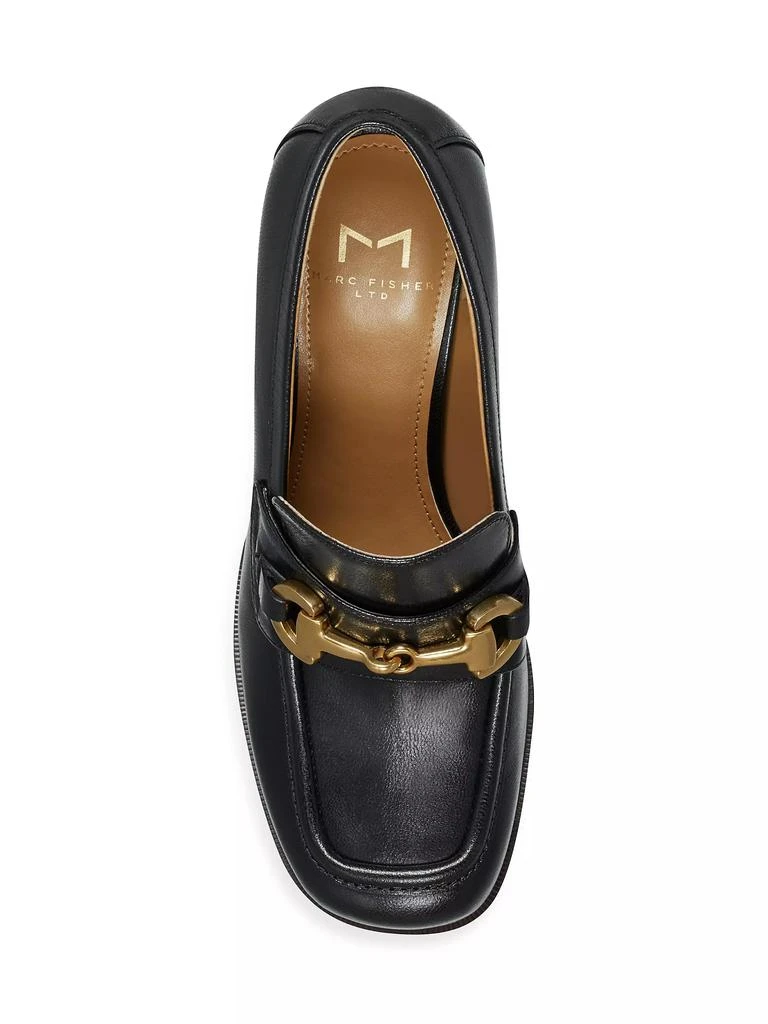 商品Marc Fisher|Machi 85MM Leather Block-Heel Loafers,价格¥1269,第5张图片详细描述