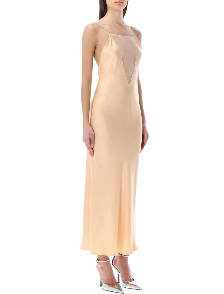 商品Stella McCartney|Stella McCartney V Mesh Compact Crepe Slip Dress,价格¥4119,第2张图片详细描述