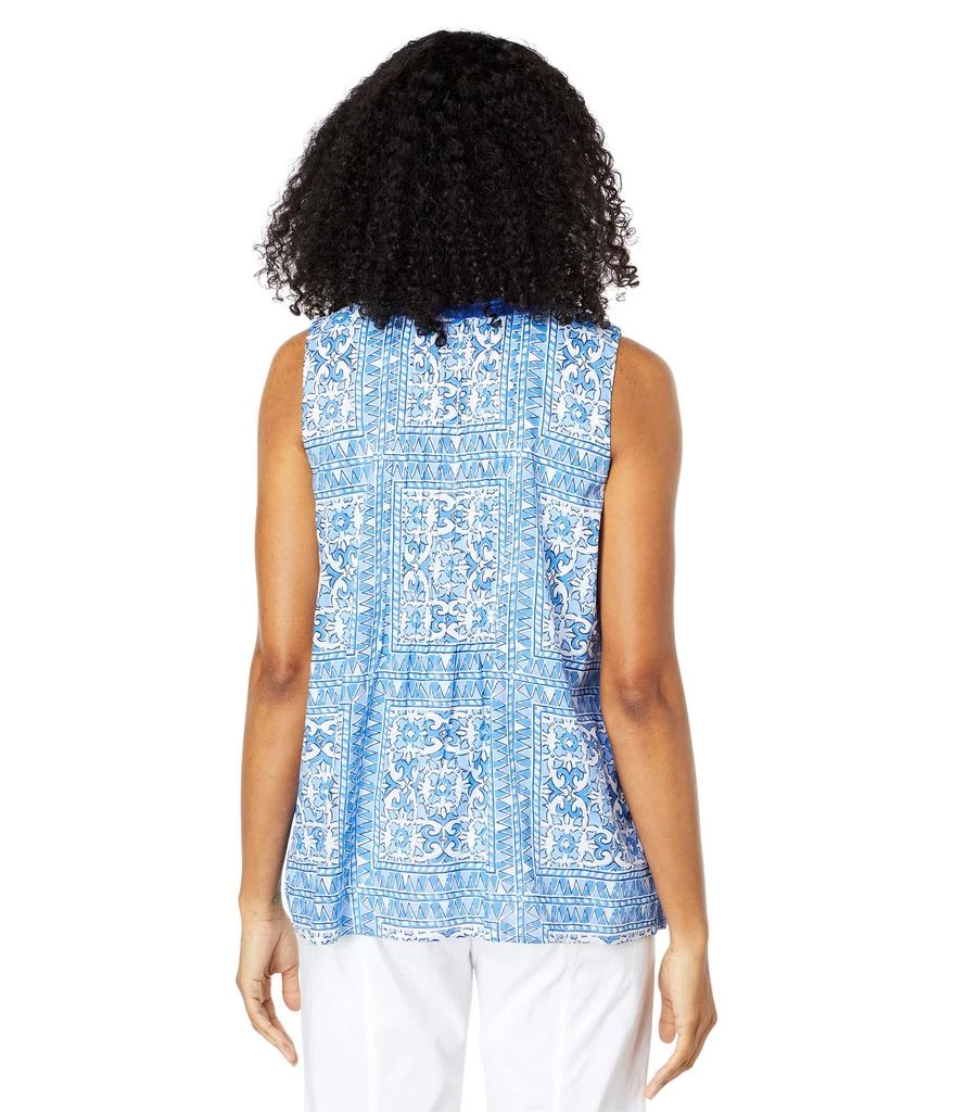 商品Vineyard Vines|Scarf Print Pin Tuck Top,价格¥1151,第2张图片详细描述