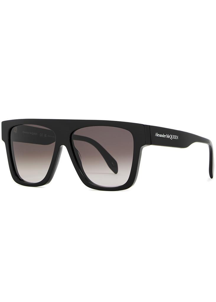 商品Alexander McQueen|Black D-frame sunglasses,价格¥1801,第1张图片