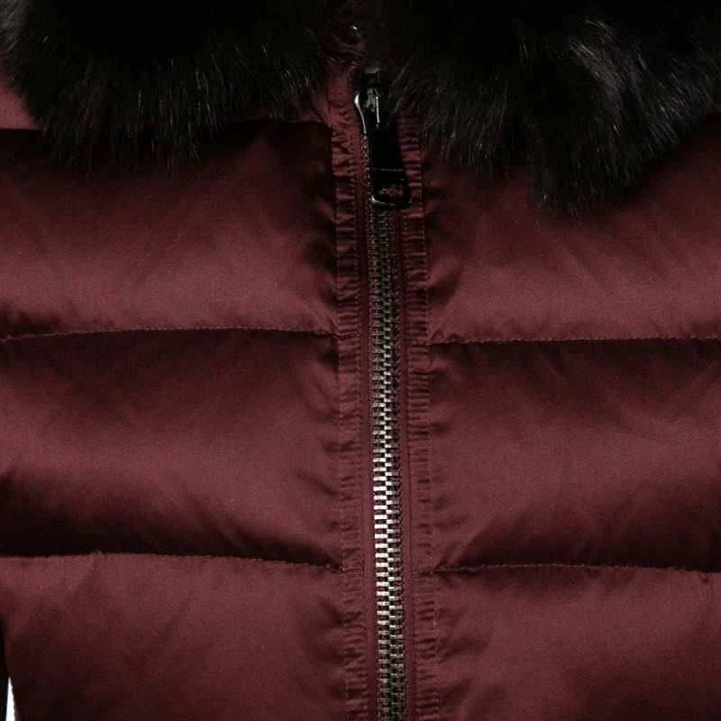 商品[二手商品] Burberry|Burberry Brit Burgundy Synthetic Fox Fur Trimmed Puffer Jackets S,价格¥3423,第4张图片详细描述