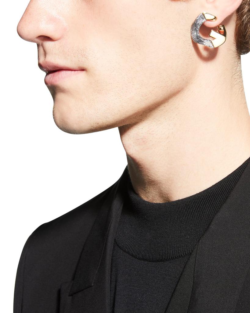 Men's G Chain Glitter Earrings商品第5张图片规格展示