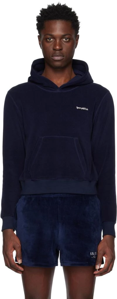 商品Sporty & Rich|Navy Serif Hoodie,价格¥431,第1张图片