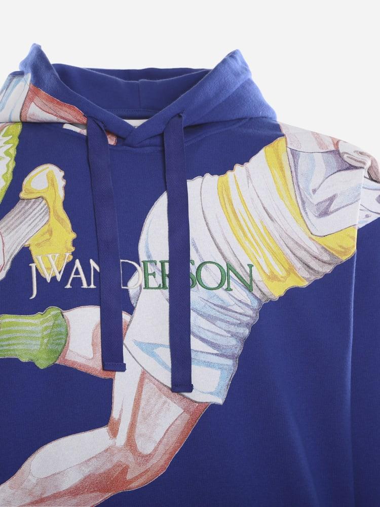 商品JW Anderson|J.W. Anderson Cotton Sweatshirt With Maxi Rugby Print,价格¥2352,第4张图片详细描述
