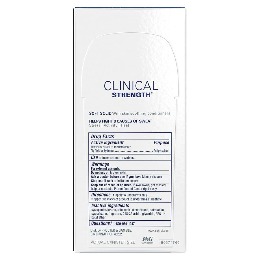 商品Secret|Clinical Strength Soft Solid Antiperspirant and Deodorant for Women Light & Fresh,价格¥108,第4张图片详细描述