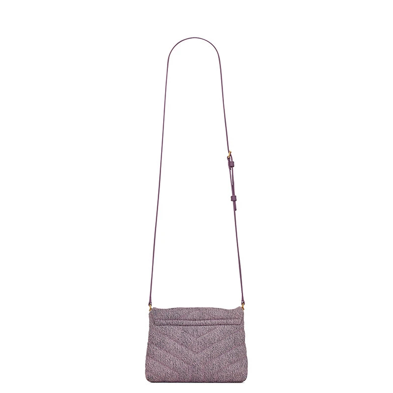 商品Yves Saint Laurent|【预售3-7天】SAINT LAURENT PARIS/圣罗兰 YSL 22春夏新款LOULOU系列 女士漂白淡紫色织物配皮“Y”型绗缝牛仔帆布金扣可调节皮革肩带单肩斜挎包678401FAADY5352,价格¥11335,第6张图片详细描述