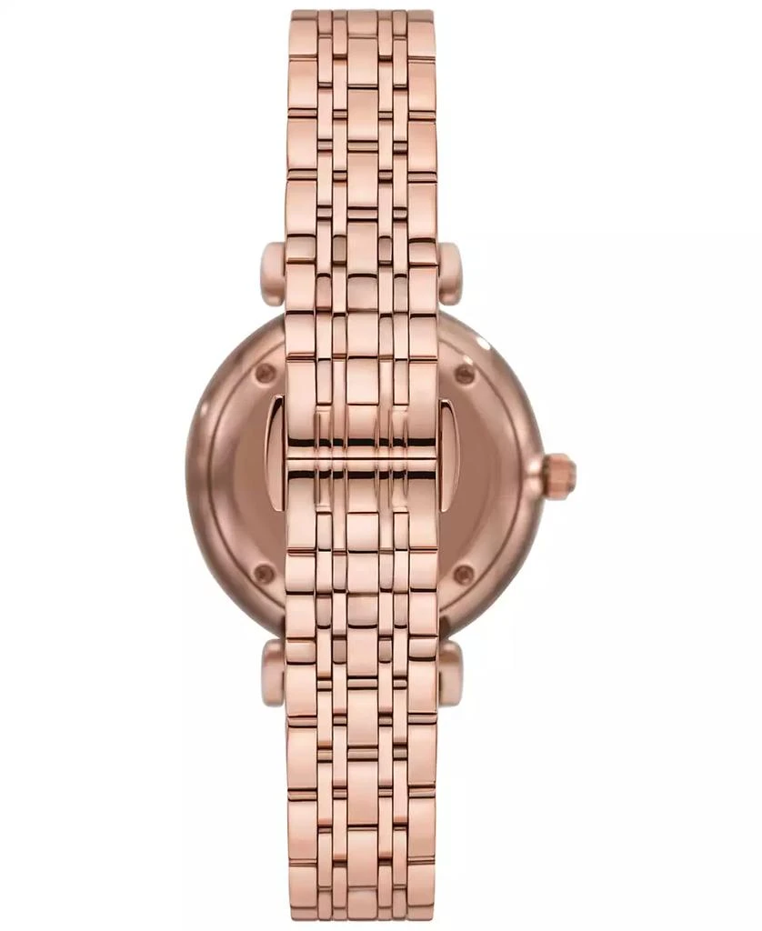 商品Emporio Armani|Women's Rose Gold-Tone Stainless Steel Bracelet Watch 32mm,价格¥2990,第3张图片详细描述