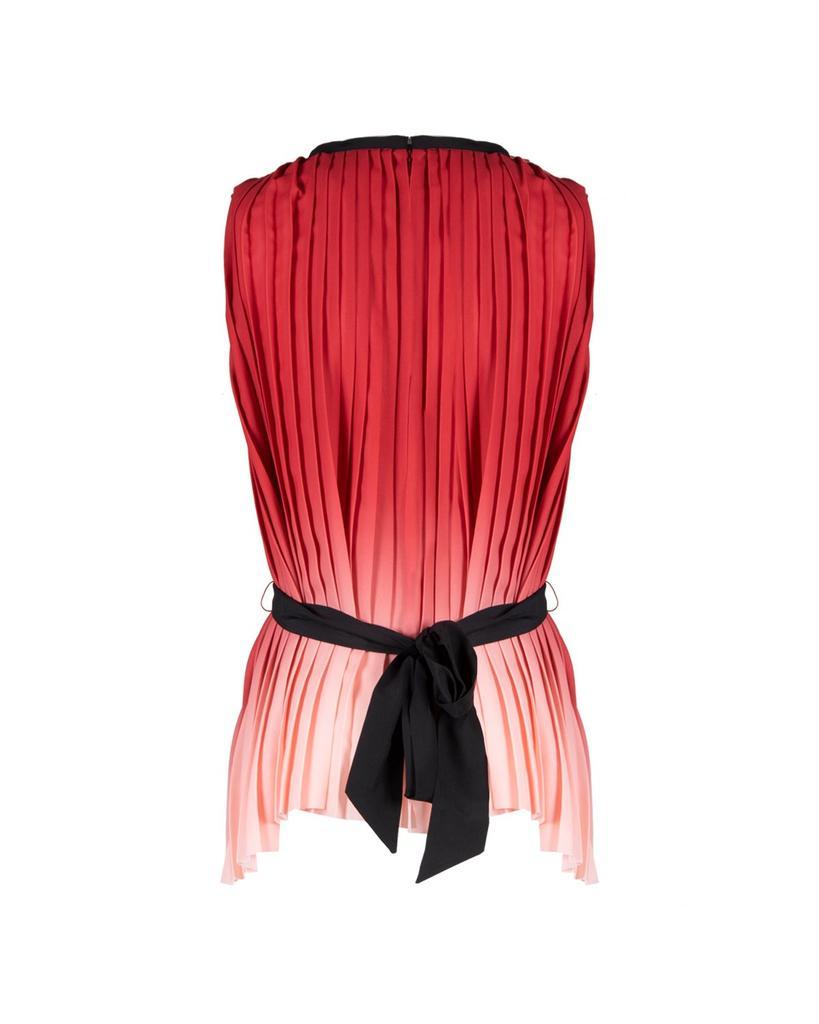 商品Karl Lagerfeld Paris|Karl Lagerfeld Pleated Ombre Belted-Waist Top,价格¥1529,第2张图片详细描述