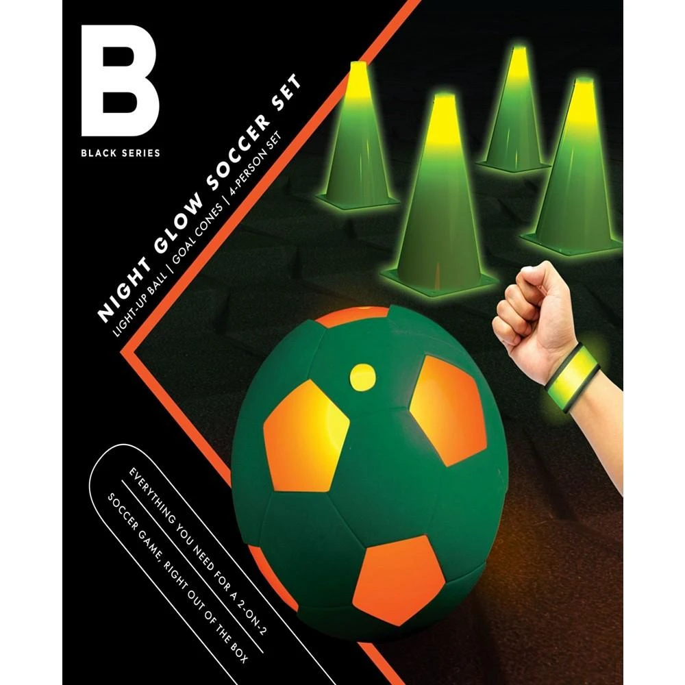 商品Black Series|Night Glow Soccer Set, LED Light-Up Ball Cones and Wristbands,价格¥479,第3张图片详细描述
