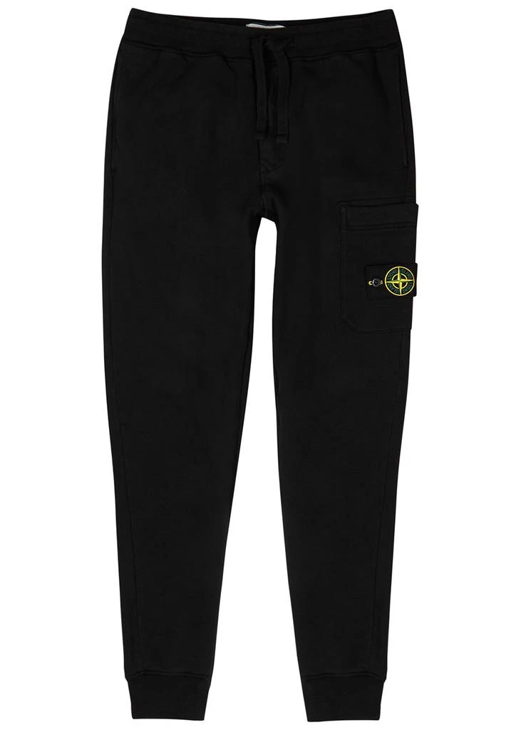 商品Stone Island|Black cotton sweatpants,价格¥2877,第1张图片