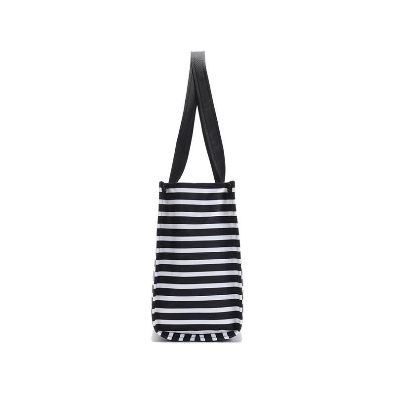 商品[国内直发] Kate Spade|凯特·丝蓓 Kate Spade 女士 黑白条纹轻便经典单肩手提包PXR00460 071,价格¥936,第3张图片详细描述