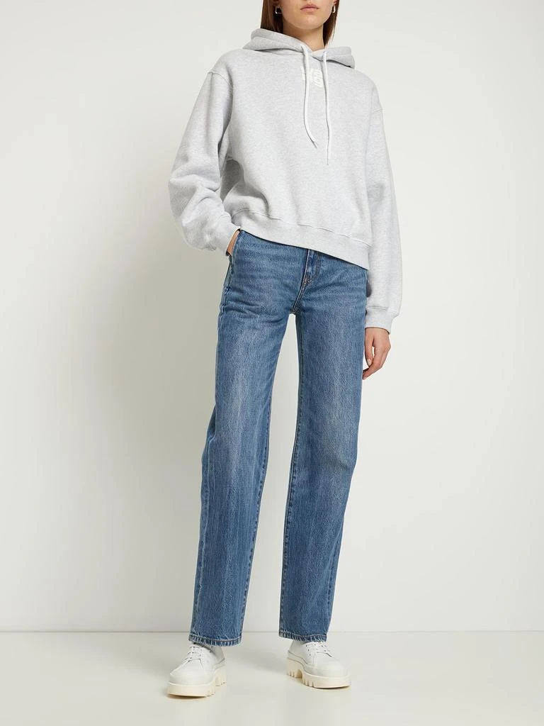 商品Alexander Wang|Logo Stretch Cotton Sweatshirt Hoodie,价格¥1502,第1张图片详细描述
