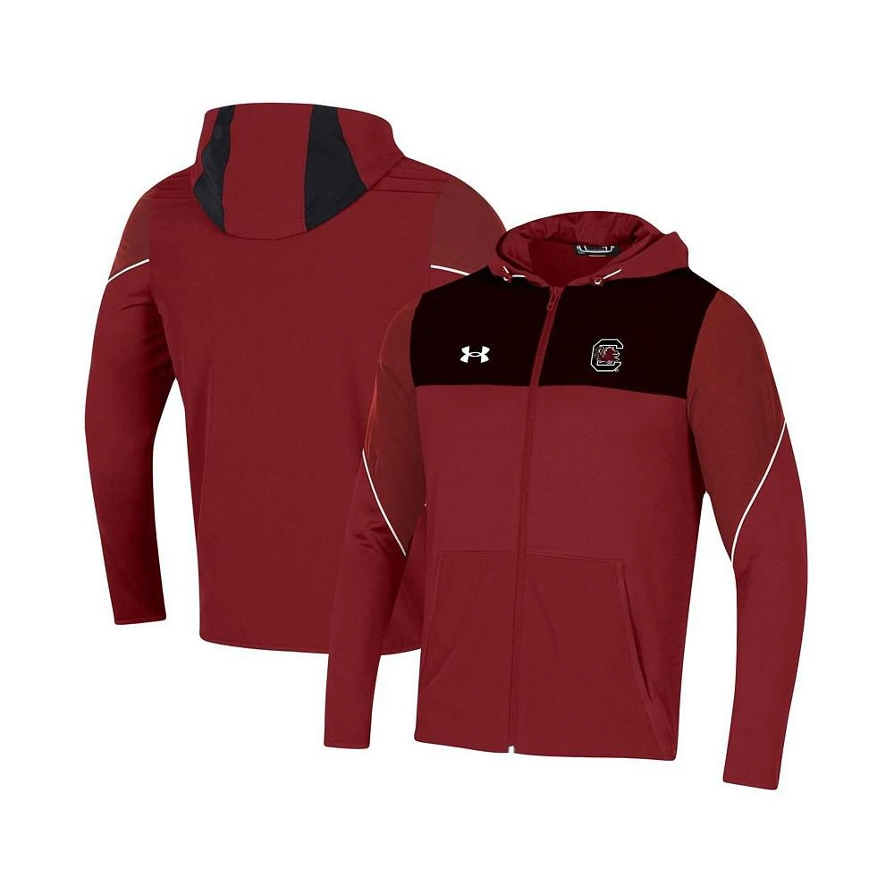 商品Under Armour|Men's Garnet South Carolina Gamecocks 2021 Sideline Warm-Up Full-Zip Hoodie,价格¥816,第1张图片