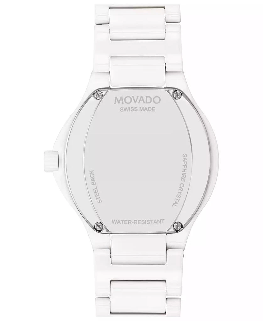 商品Movado|Women's Se Swiss Quartz White Ceramic Yellow PVD Bracelet Watch 33mm,价格¥10487,第3张图片详细描述