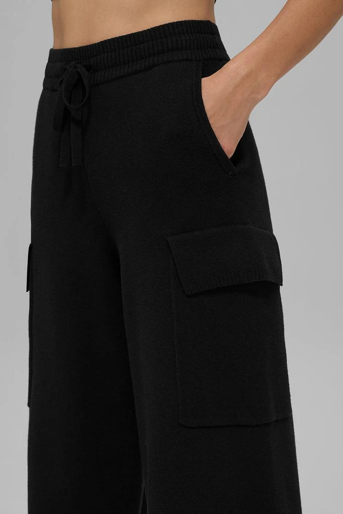 商品Alo|Scholar Knit High-Waist Cargo Pant - Green Olive,价格¥1661,第4张图片详细描述