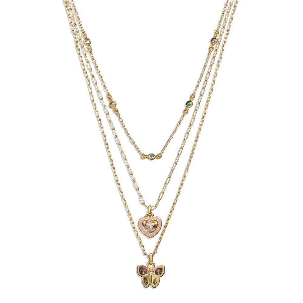 商品Coach|Faux Stone and Imitation Pearl Mixed Charm Layered Necklace,价格¥1181,第1张图片
