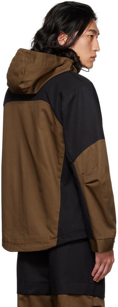 商品Spencer Badu|黑色 & 棕色拼接夹克,价格¥6499,第5张图片详细描述
