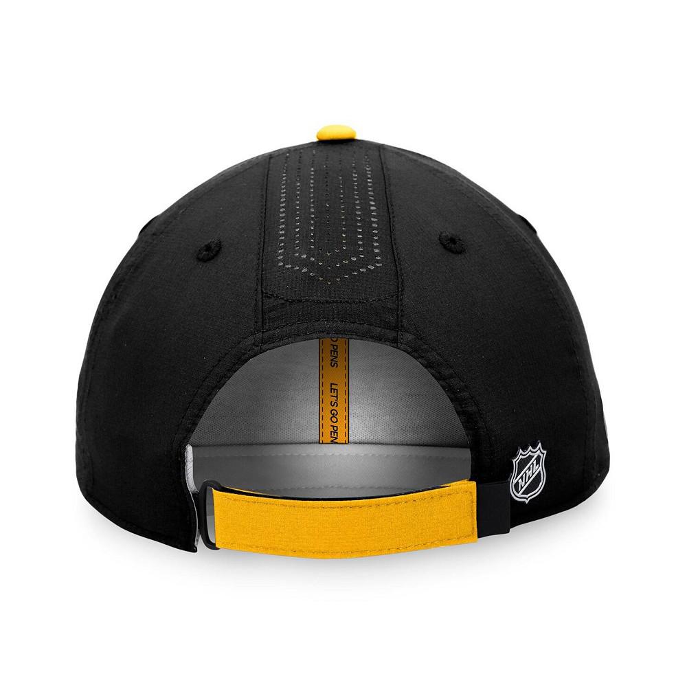 Men's Branded Black Pittsburgh Penguins Authentic Pro Rink Pinnacle Adjustable Hat商品第2张图片规格展示