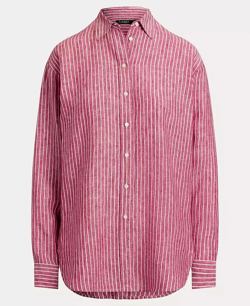 商品Ralph Lauren|Women's Relaxed-Fit Striped Linen Shirt, P/XS-3X,价格¥553,第5张图片详细描述