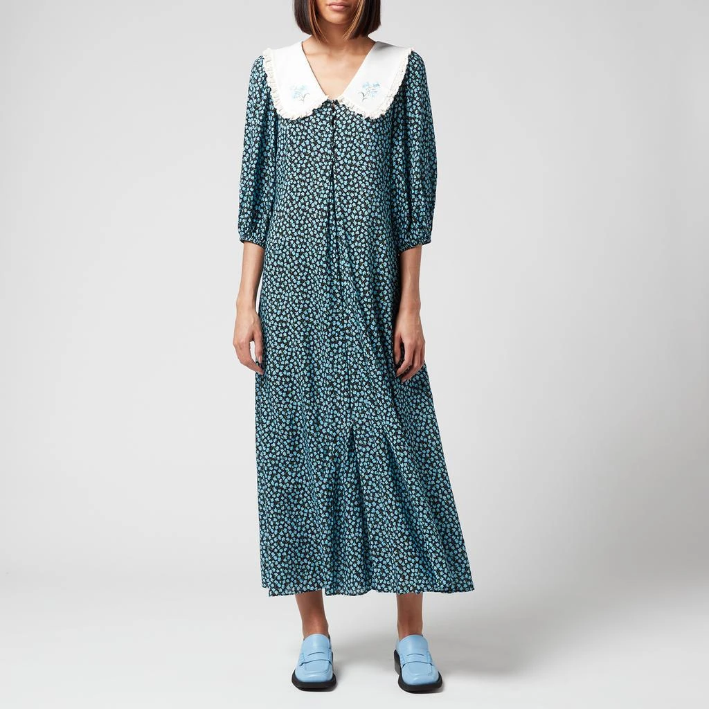商品Rixo|RIXO Women's Liudmyla Midi Dress - Blue Ditsy Tulip,价格¥1316,第1张图片