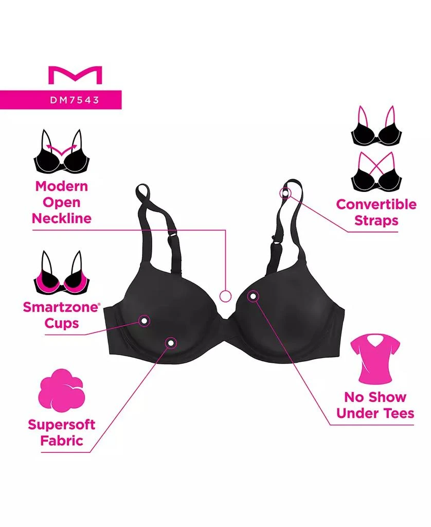商品Maidenform|One Fab Fit 2.0 T-Shirt Shaping Underwire Bra DM7543,价格¥362,第5张图片详细描述