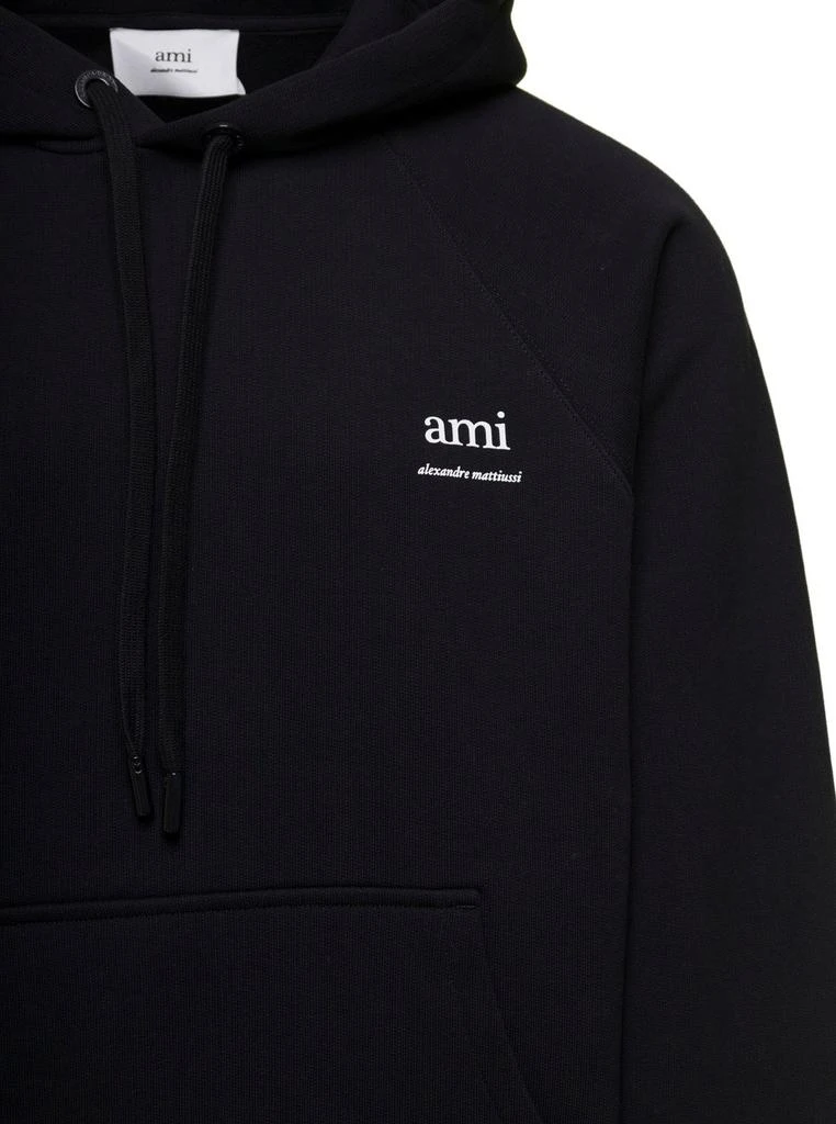 商品AMI|AMI Paris Ami de Coeur Logo-Printed Drawstring Hoodie,价格¥1305,第3张图片详细描述