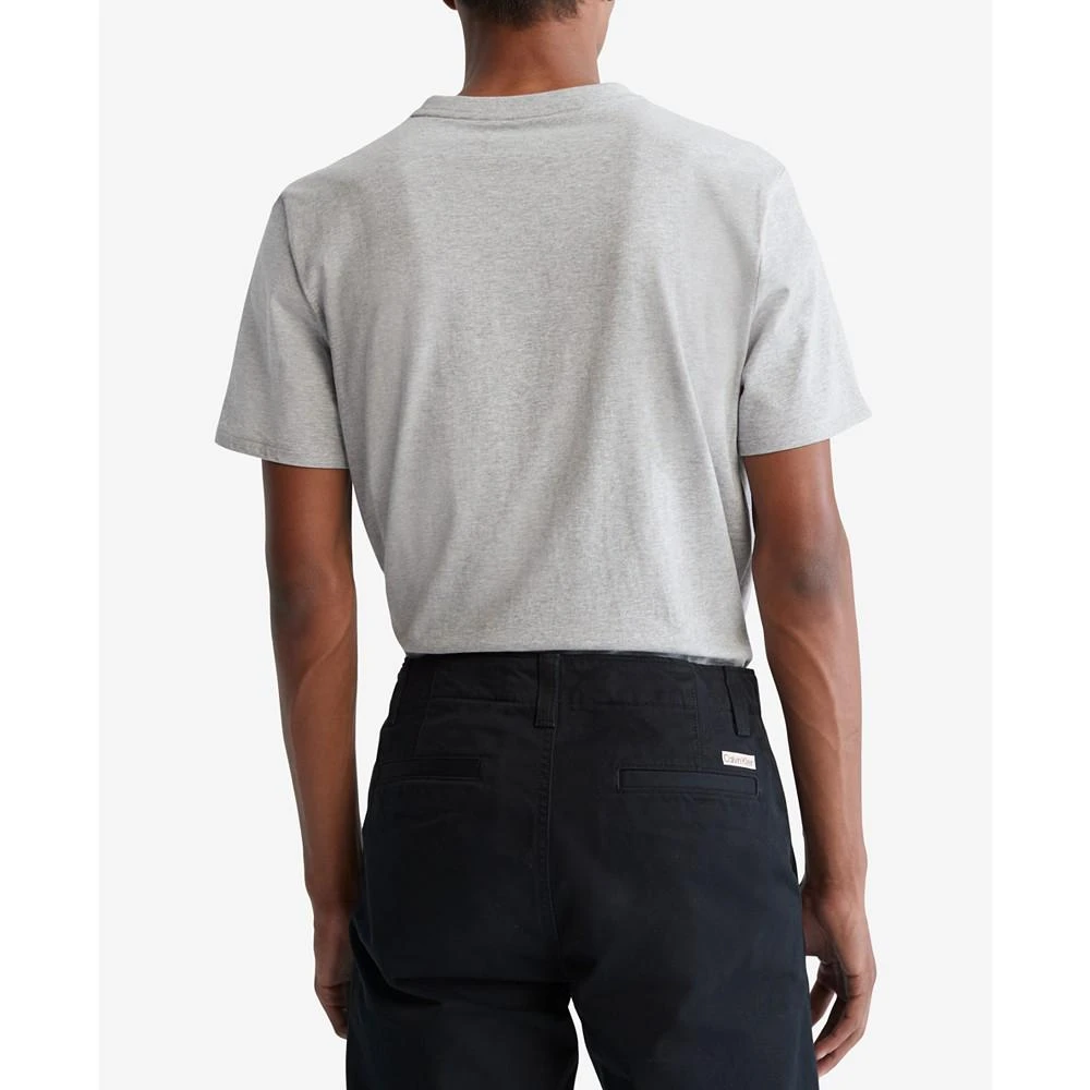 商品Calvin Klein|Men's Smooth Cotton Solid V-Neck T-Shirt,价格¥173,第2张图片详细描述