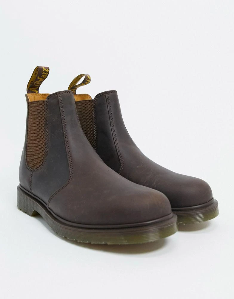 商品Dr. Martens|Dr Martens 2976 chelsea boots in brown,价格¥1267,第1张图片