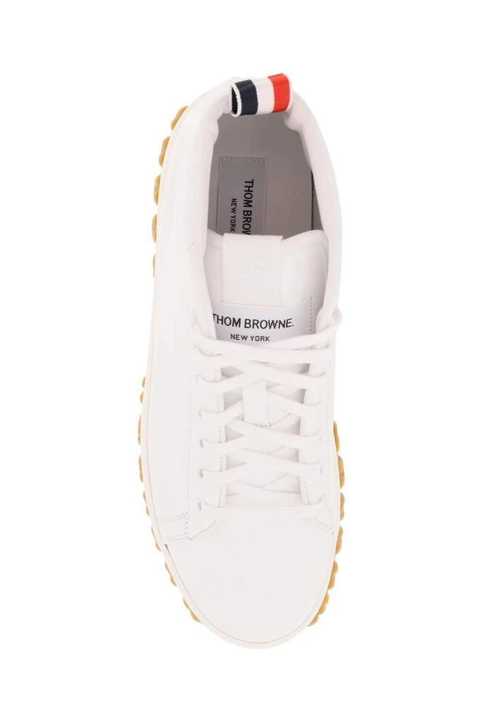 商品Thom Browne|Thom browne leather mid-top court sneakers,价格¥2782,第2张图片详细描述