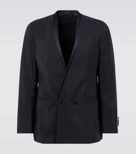 商品Giorgio Armani|双排扣真丝混纺西装式外套,价格¥13150,第1张图片