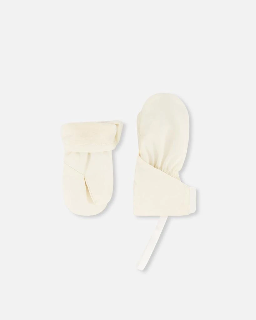 商品Deux par Deux|Lined Baby Mittens White Asparagus,价格¥266,第1张图片详细描述