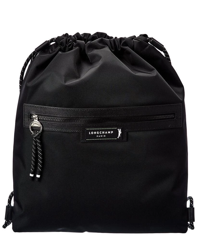 商品Longchamp|Longchamp Green Drawstring Nylon Backpack,价格¥1508,第1张图片