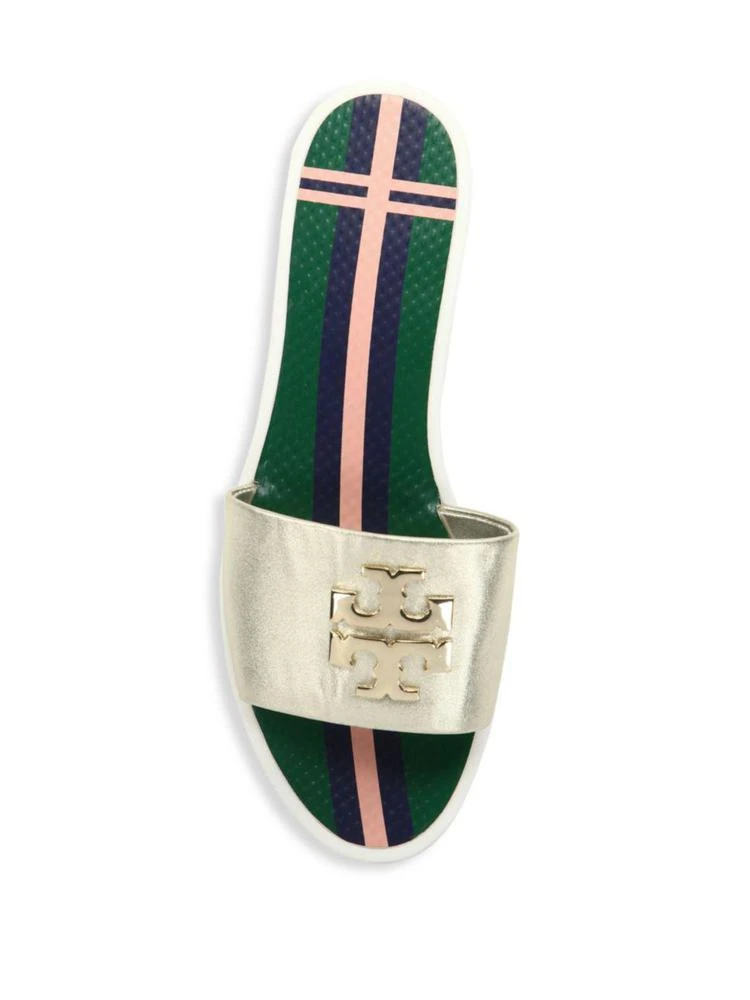 商品Tory Burch|Logo Leather Jelly Slides,价格¥525,第4张图片详细描述