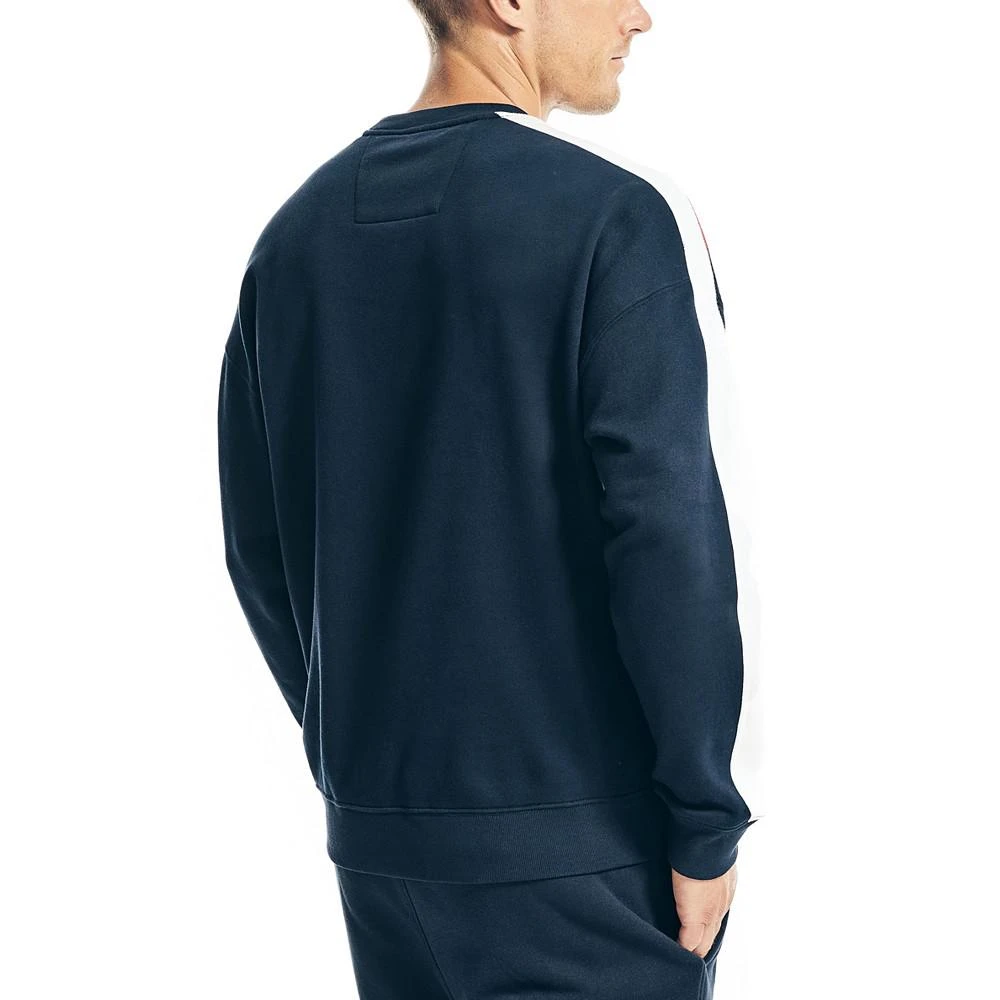 商品Nautica|Men's Sustainably Crafted Colorblock Sweatshirt,价格¥236,第2张图片详细描述