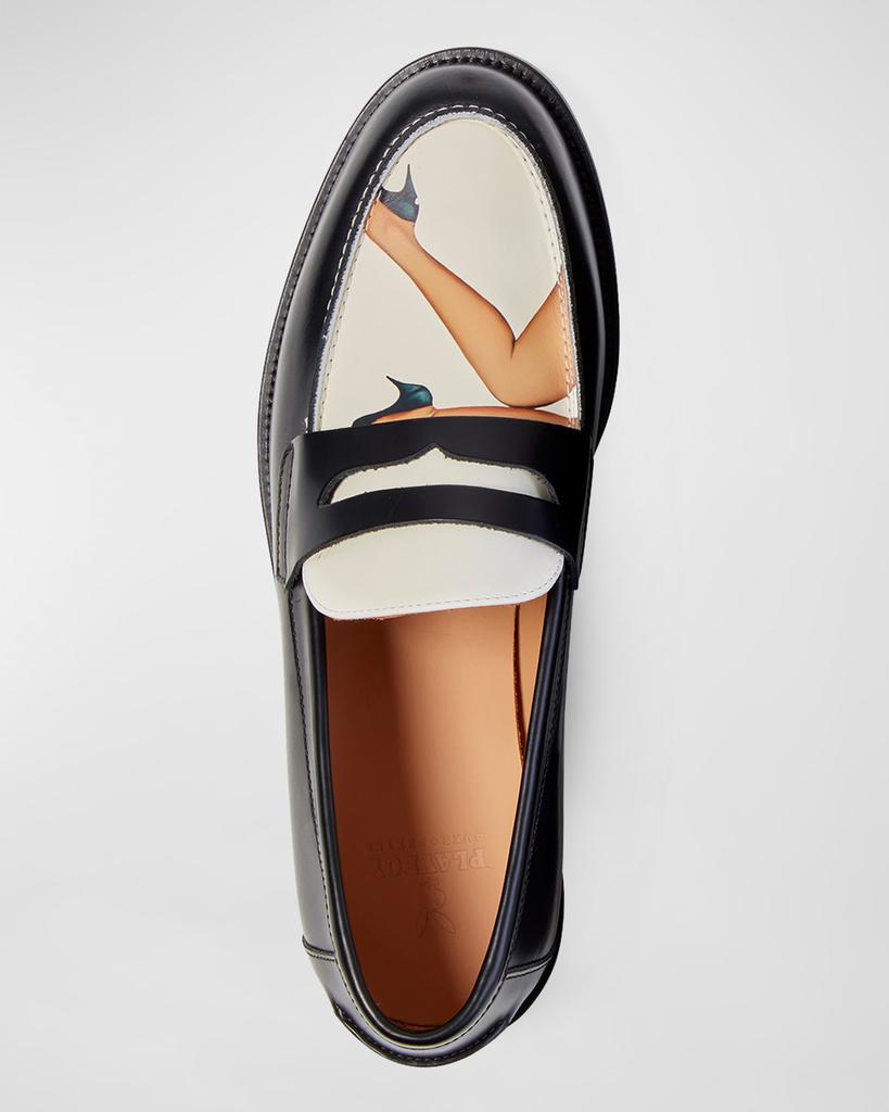 x Playboy Men's Wilde Sketch Penny Loafers – On Sale Now with Up