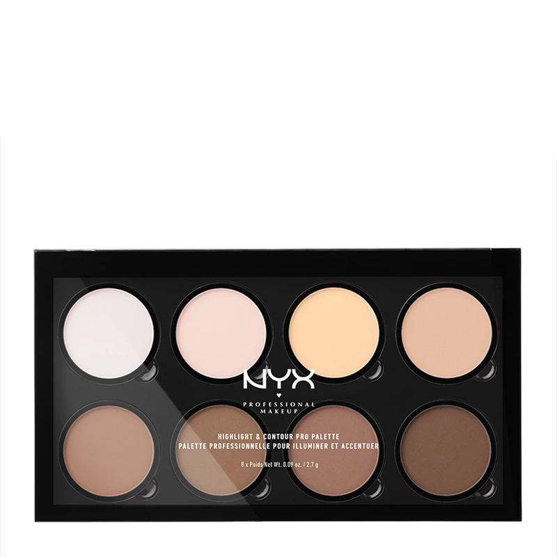 NYX Professional Makeup 专业高光修容粉八色底妆盘 16.2g商品第1张图片规格展示