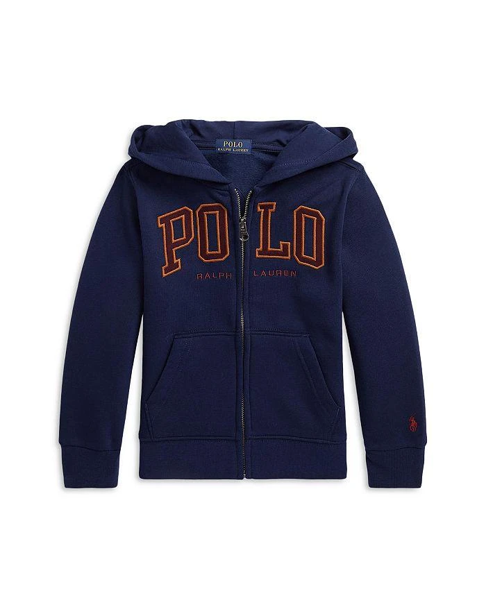 商品Ralph Lauren|Boys' Logo Fleece Full-Zip Hoodie - Little Kid,价格¥222,第4张图片详细描述