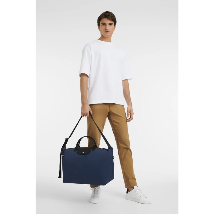 商品Longchamp|Longchamp 男士旅行包 L1624HSR006 蓝色,价格¥2519,第4张图片详细描述